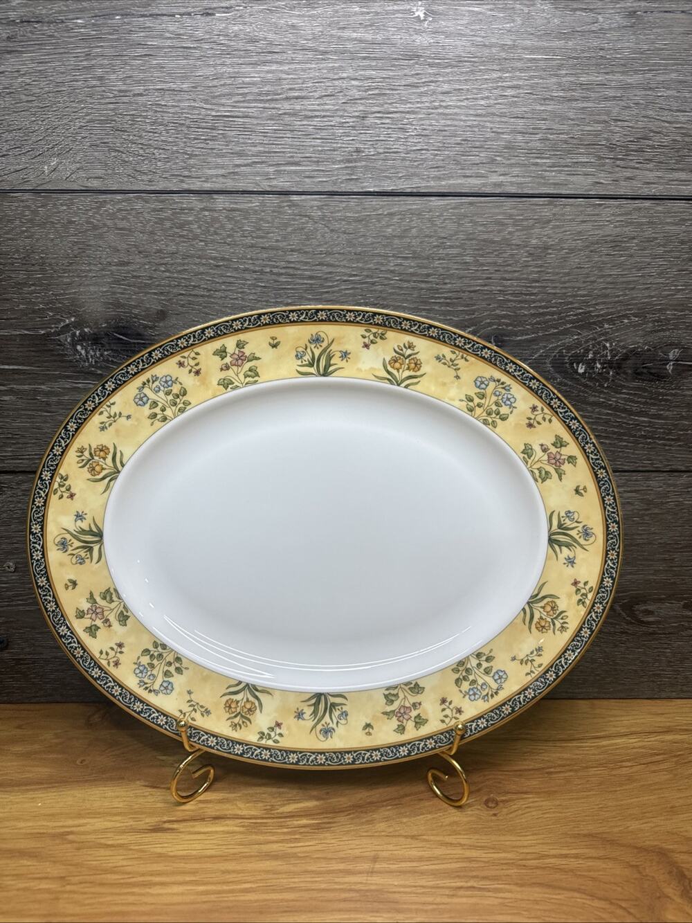 Wedgwood India Oval Serving Platter Bone China 14.25x11”